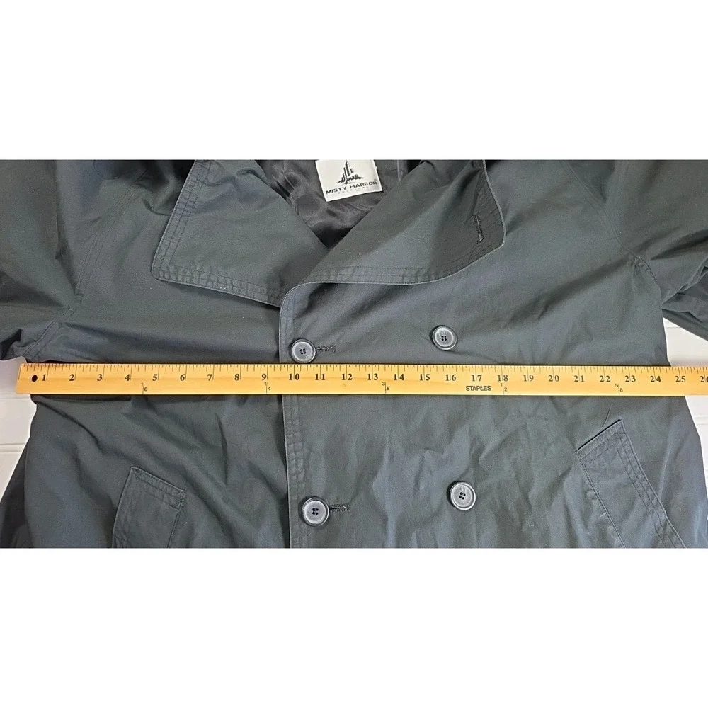 MISTY HARBOR Men's Vtg Trench Coat Zip-out  PLAID Fleece Liner ‎ lined  Sz 44R